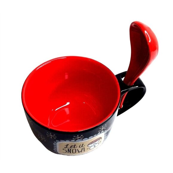 Amylee Weeks Snow Pals Mug Cup Bowl Spoon Let It Snow Marshmallows Gift soup - Picture 4 of 5